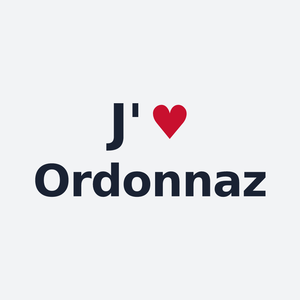 Poster personnalisé Ordonnaz — design J'aime Ordonnaz