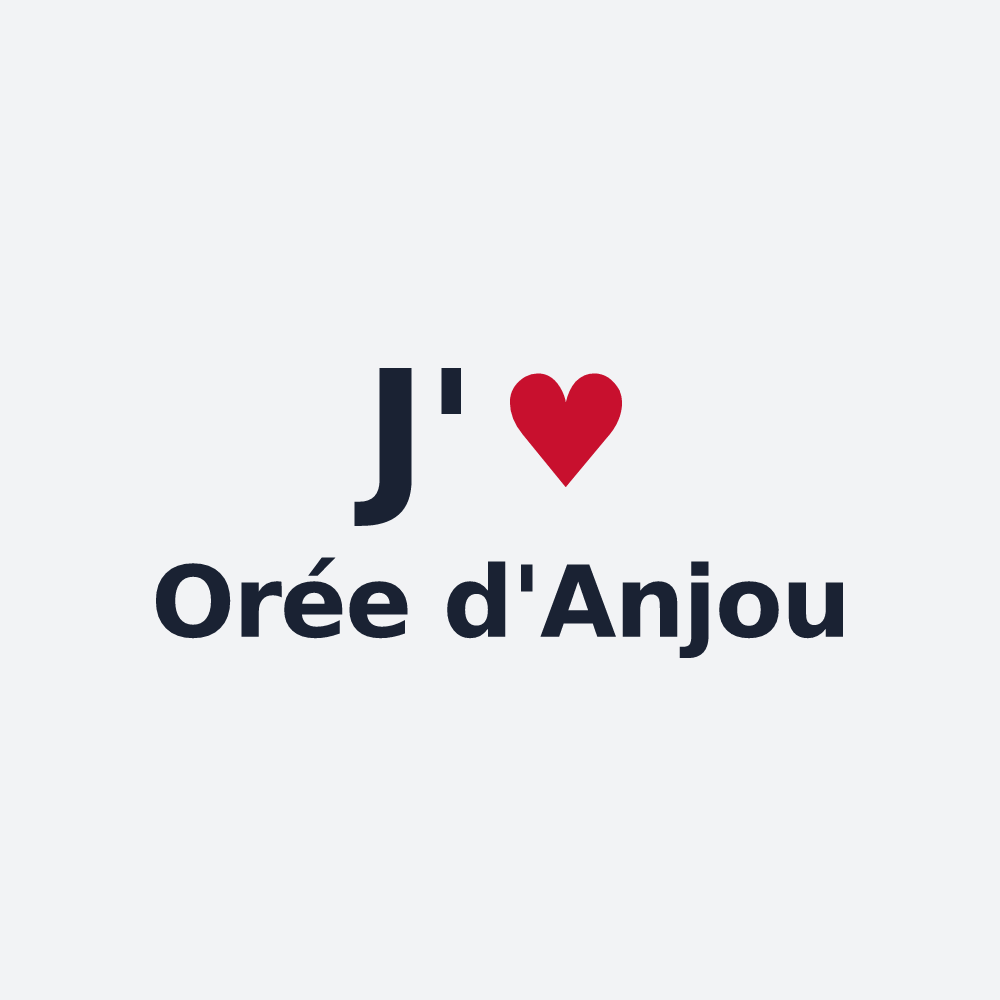 Poster personnalisé Orée d'Anjou — design J'aime Orée d'Anjou