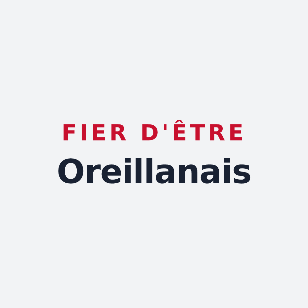 Poster « Fier d'être Oreillanais » — design pour Oreilla