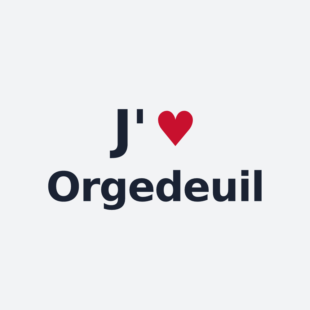 Poster personnalisé Orgedeuil — design J'aime Orgedeuil