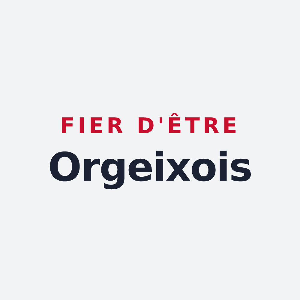 Poster « Fier d'être Orgeixois » — design pour Orgeix