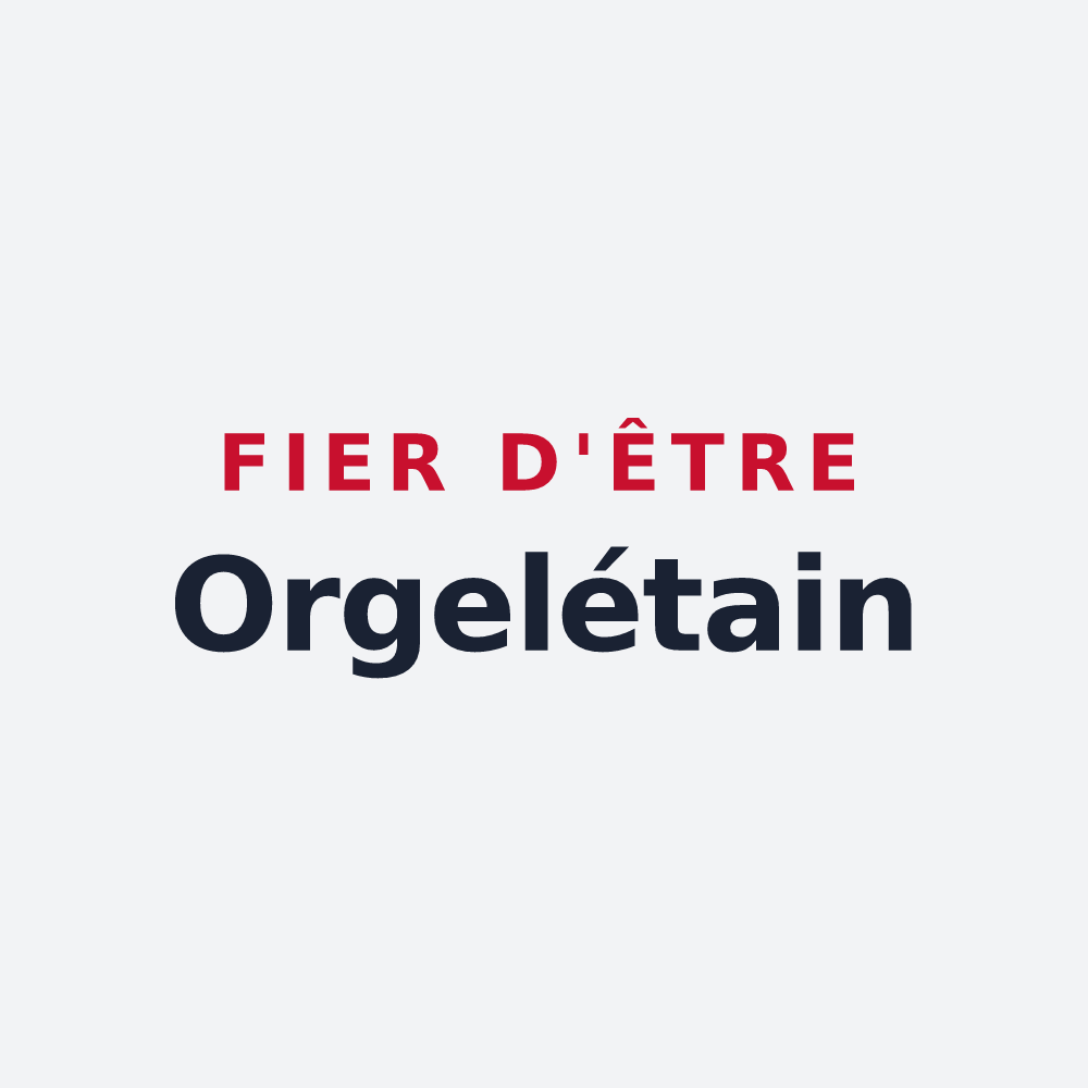 Poster « Fier d'être Orgelétain » — design pour Orgelet
