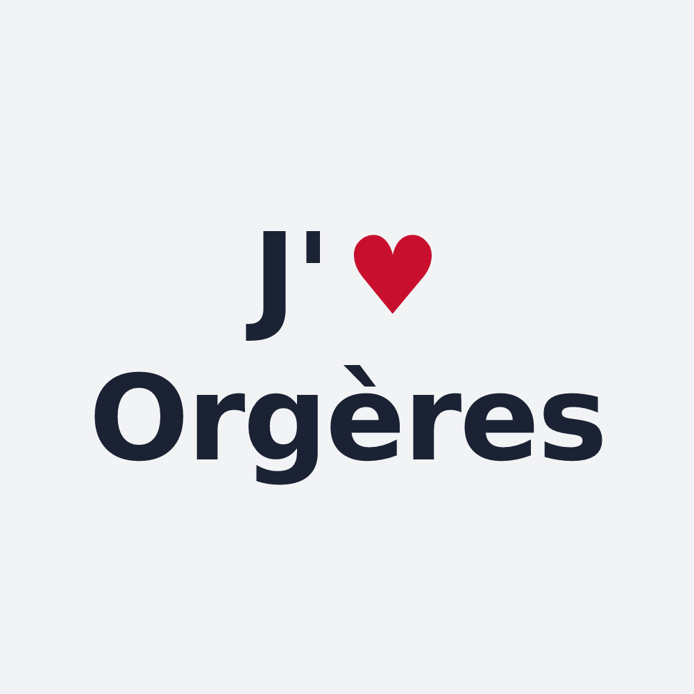 Poster personnalisé Orgères — design J'aime Orgères