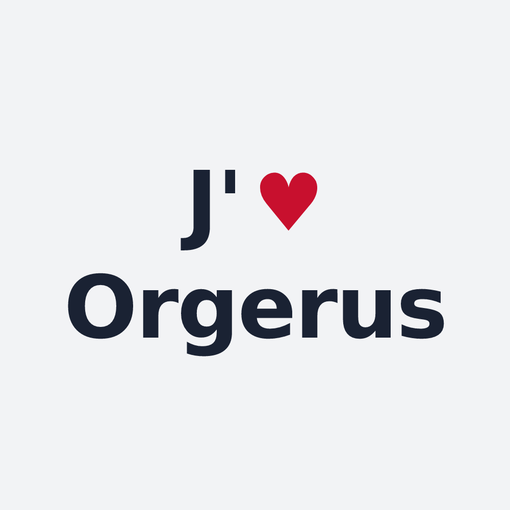 Poster personnalisé Orgerus — design J'aime Orgerus