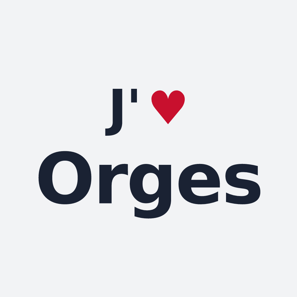Poster personnalisé Orges — design J'aime Orges