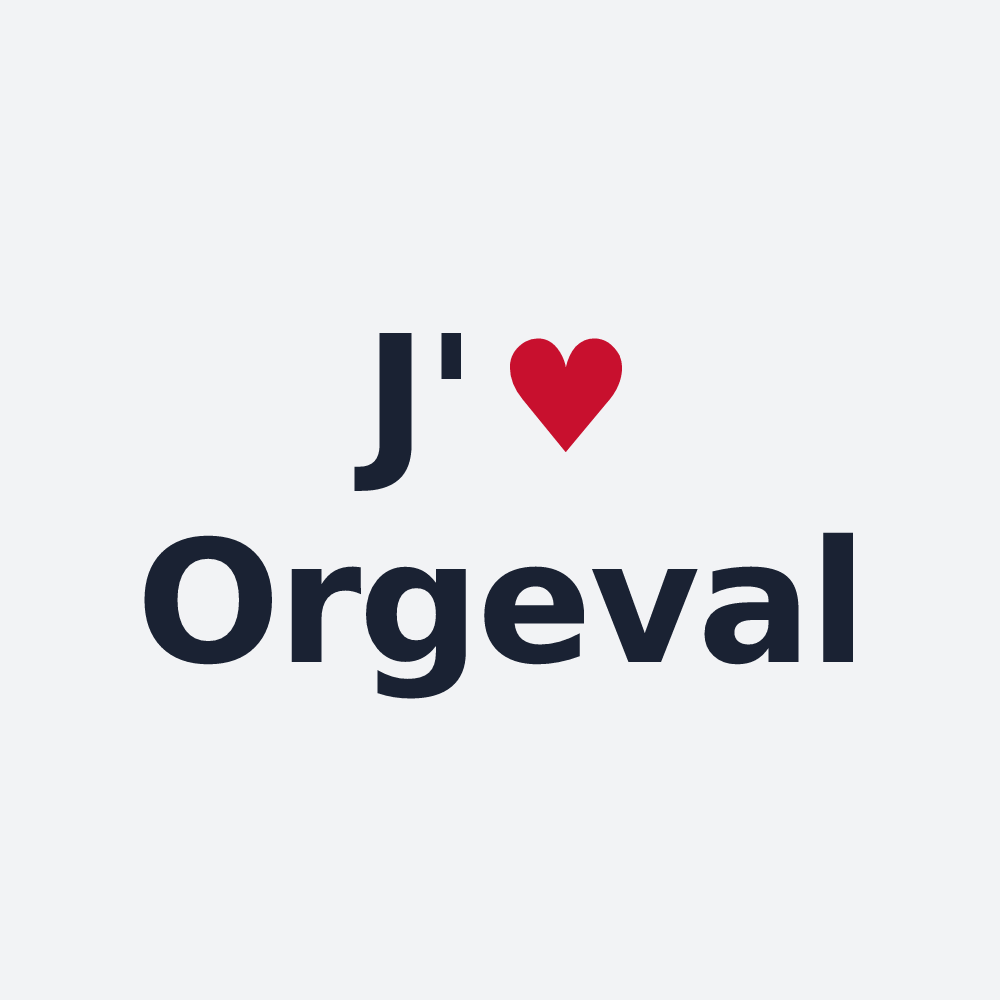 Poster personnalisé Orgeval — design J'aime Orgeval