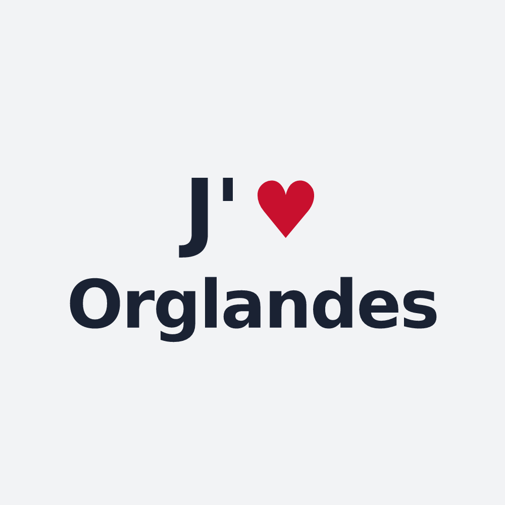 Poster personnalisé Orglandes — design J'aime Orglandes