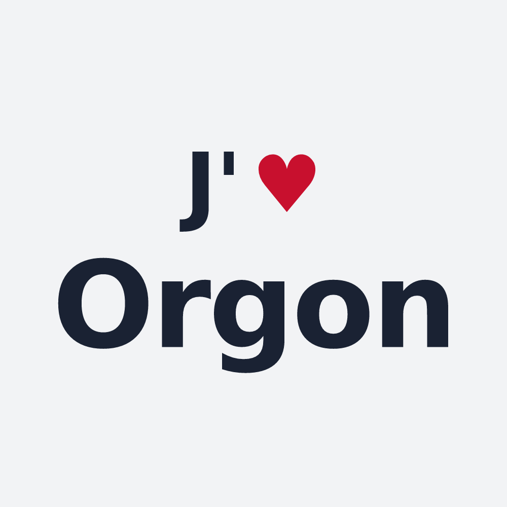 Poster personnalisé Orgon — design J'aime Orgon