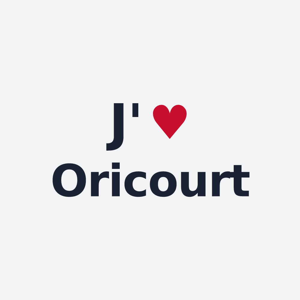 Poster personnalisé Oricourt — design J'aime Oricourt