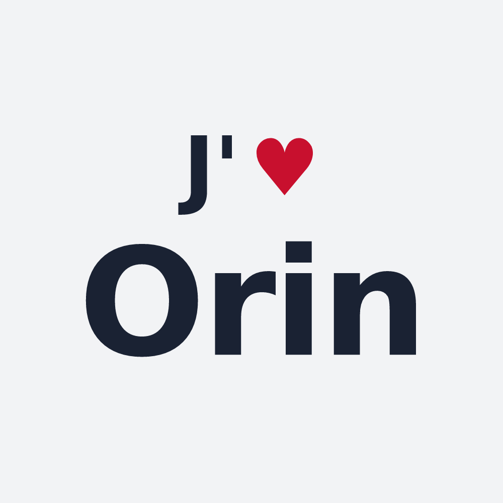 Poster personnalisé Orin — design J'aime Orin
