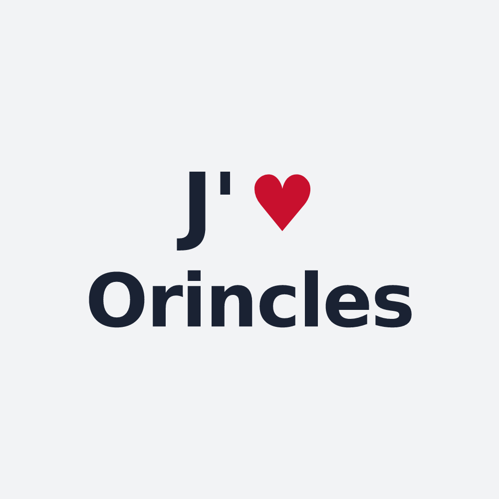 Poster personnalisé Orincles — design J'aime Orincles