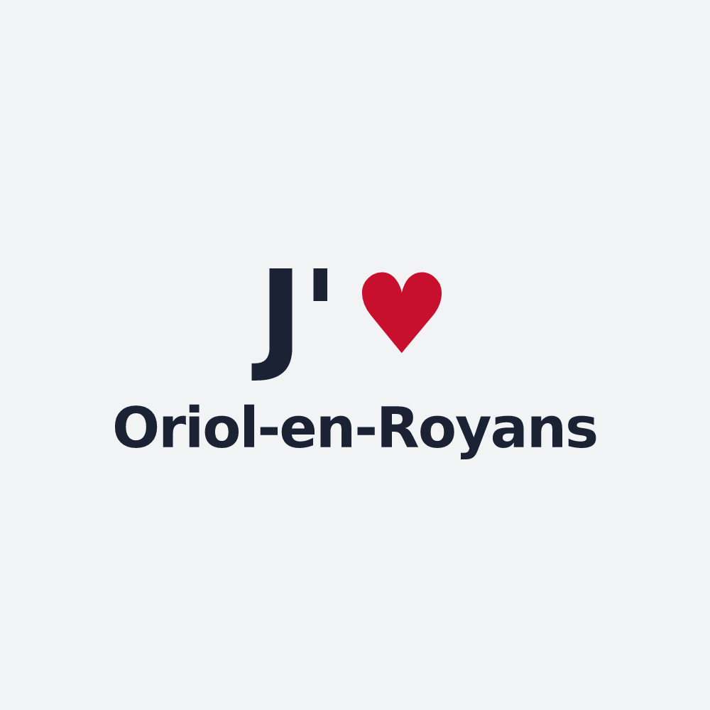 Poster personnalisé Oriol-en-Royans — design J'aime Oriol-en-Royans