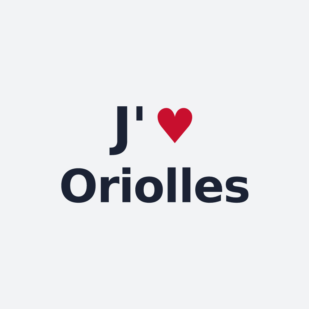 Poster personnalisé Oriolles — design J'aime Oriolles