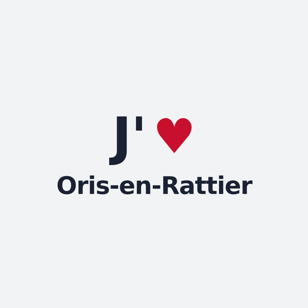 Poster personnalisé Oris-en-Rattier — design « J'aime Oris-en-Rattier » imprimé sur le poster