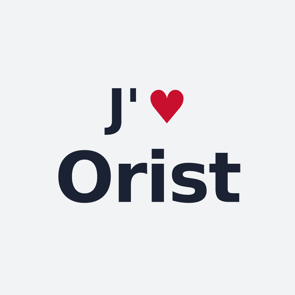 Poster personnalisé Orist — design J'aime Orist