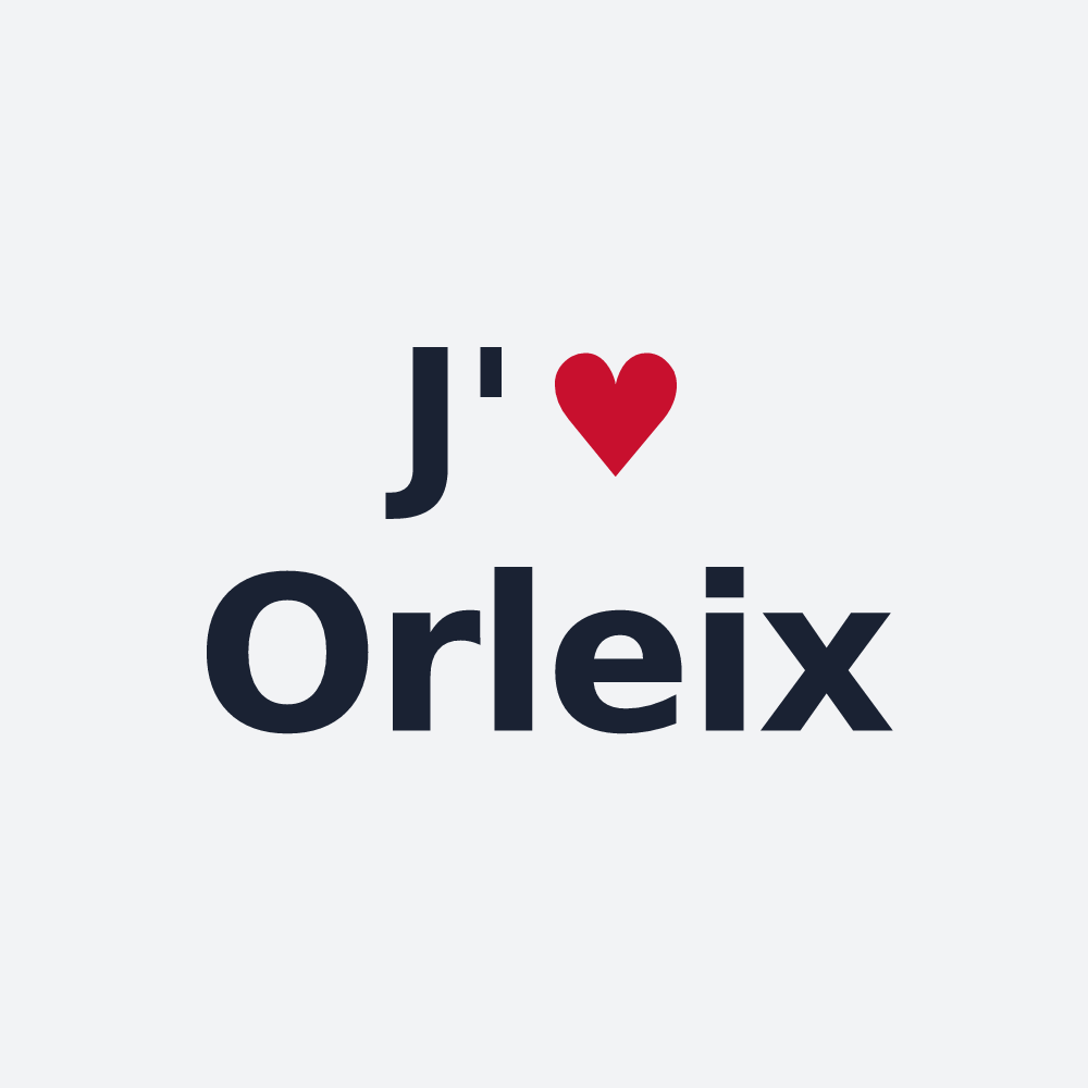 Poster personnalisé Orleix — design J'aime Orleix
