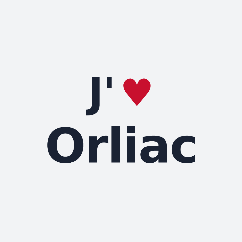 Poster personnalisé Orliac — design J'aime Orliac