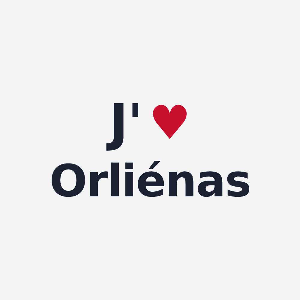 Poster personnalisé Orliénas — design J'aime Orliénas