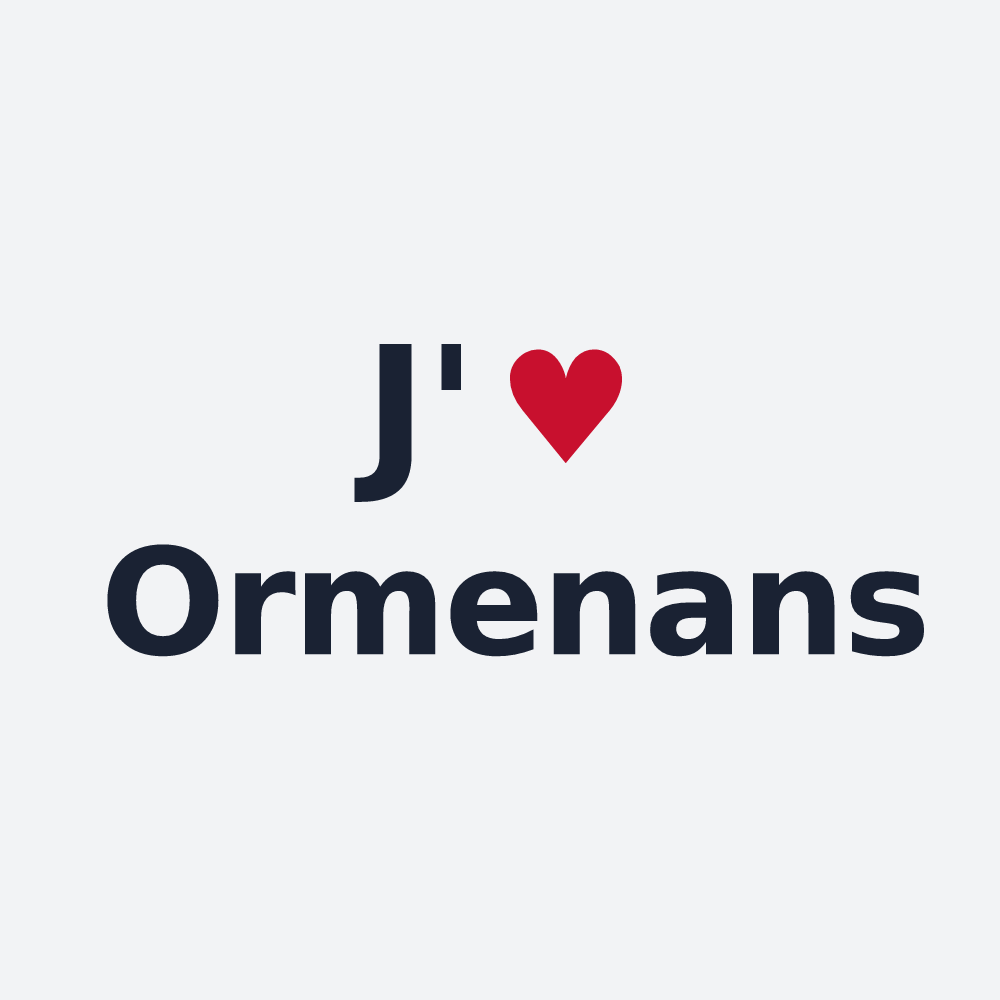Poster personnalisé Ormenans — design « J'aime Ormenans » imprimé sur le poster