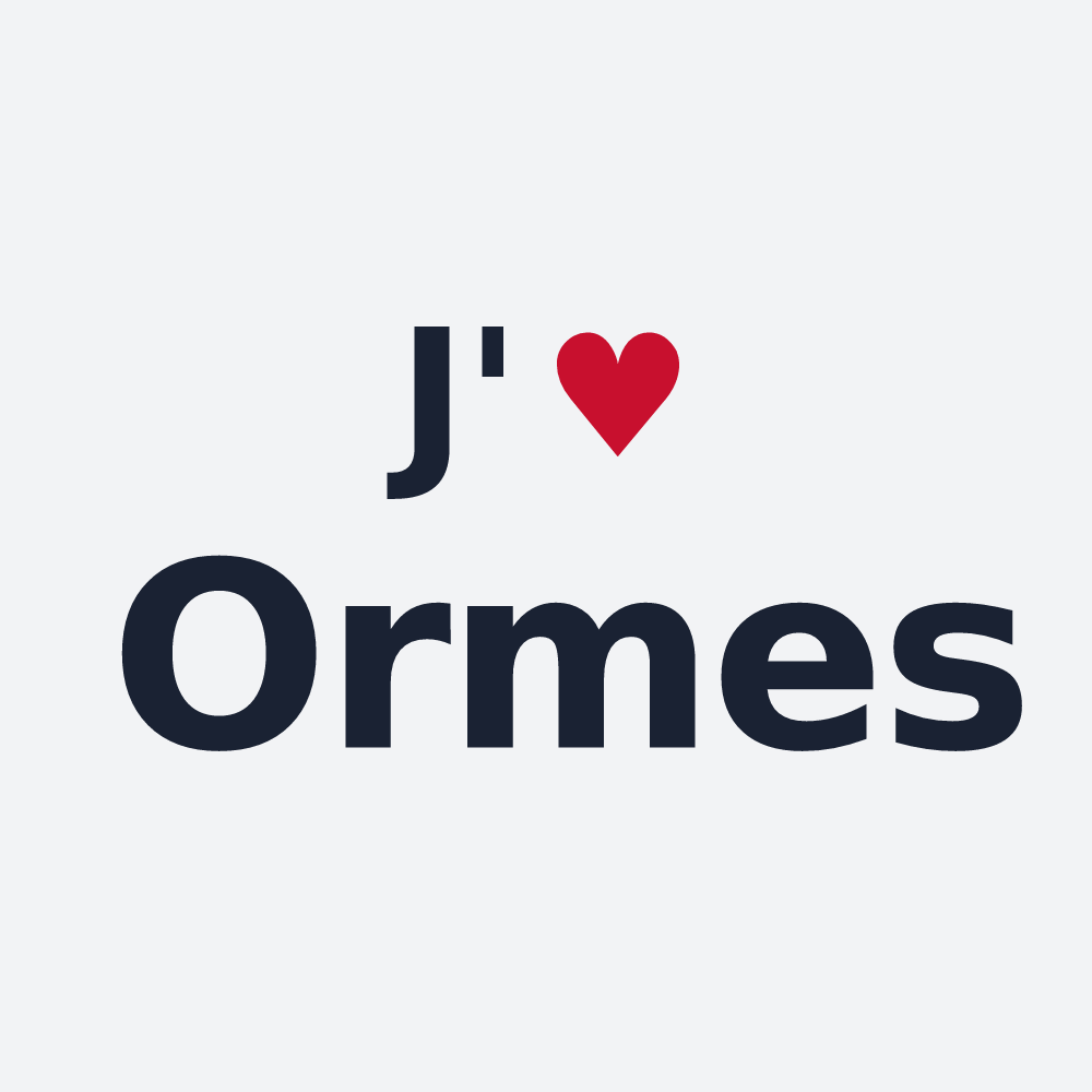 Poster personnalisé Ormes — design J'aime Ormes