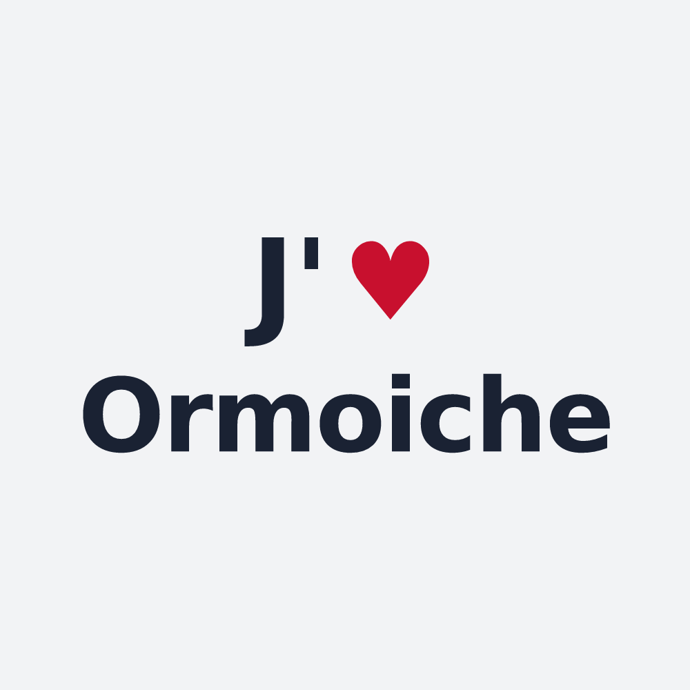 Poster personnalisé Ormoiche — design J'aime Ormoiche