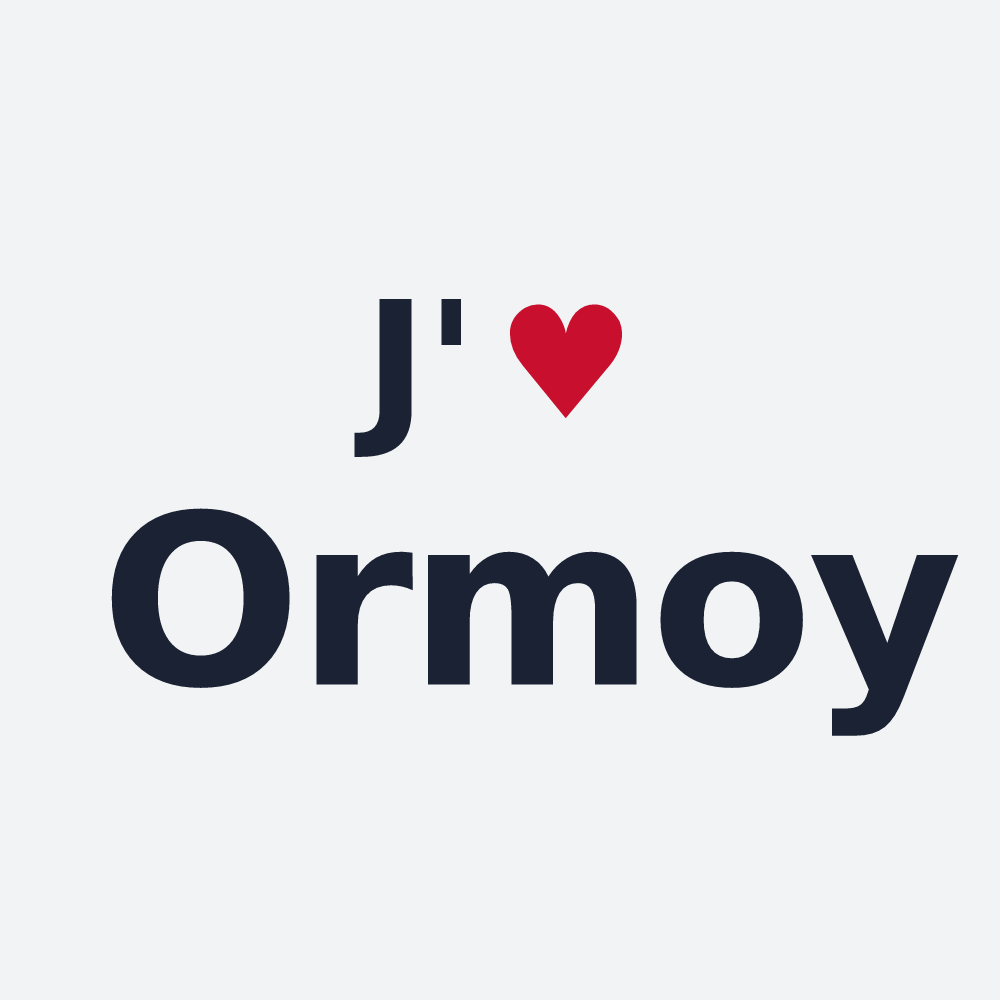 Poster personnalisé Ormoy — design J'aime Ormoy