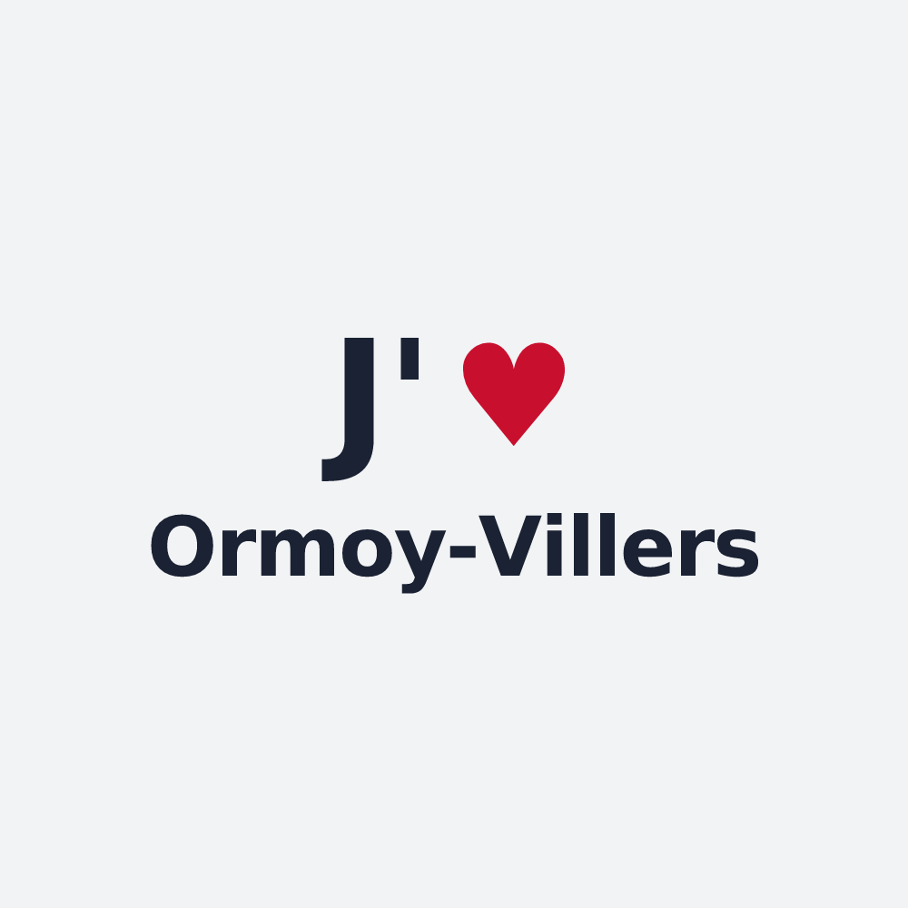 Poster personnalisé Ormoy-Villers — design J'aime Ormoy-Villers