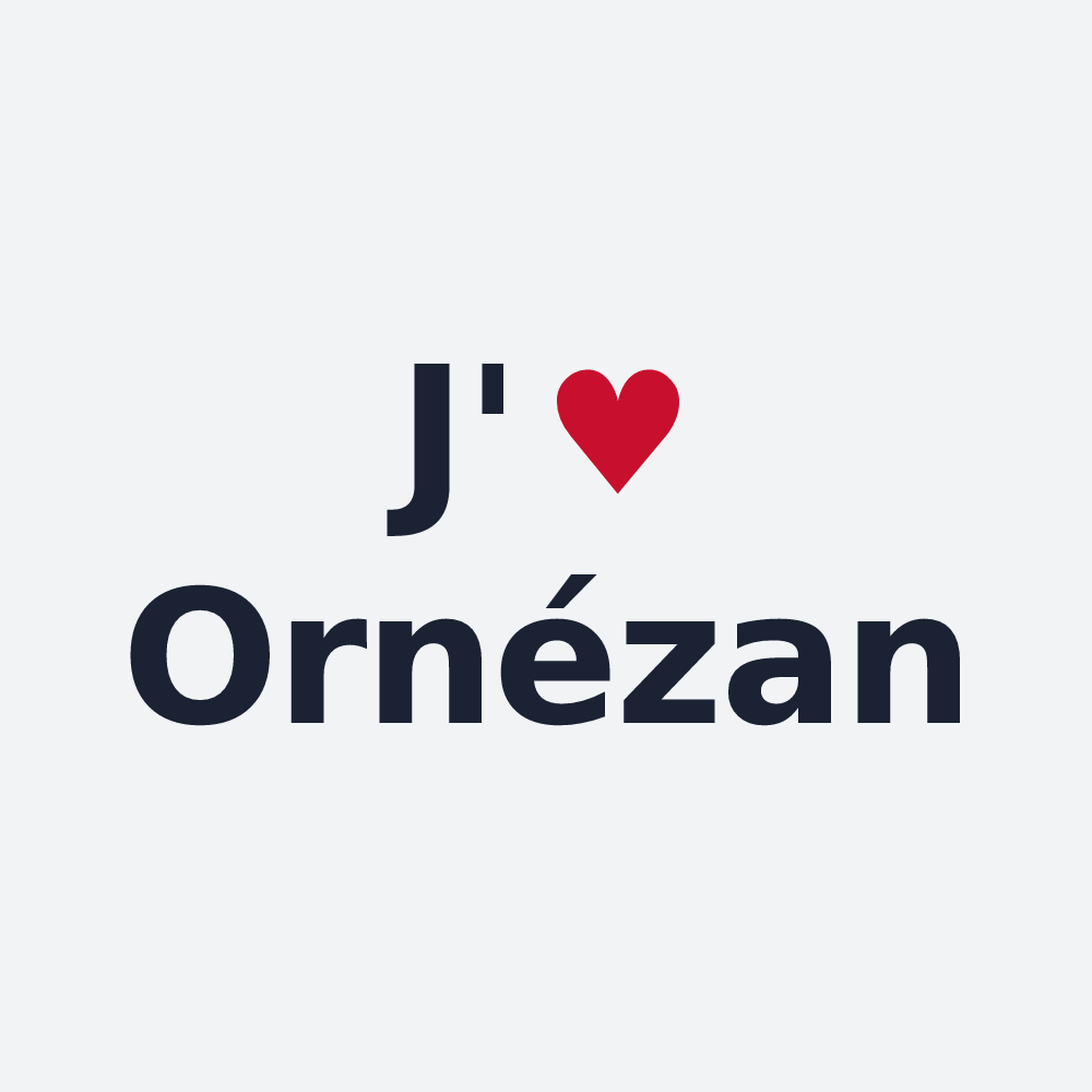 Poster personnalisé Ornézan — design J'aime Ornézan