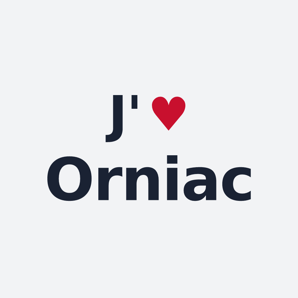 Poster personnalisé Orniac — design J'aime Orniac