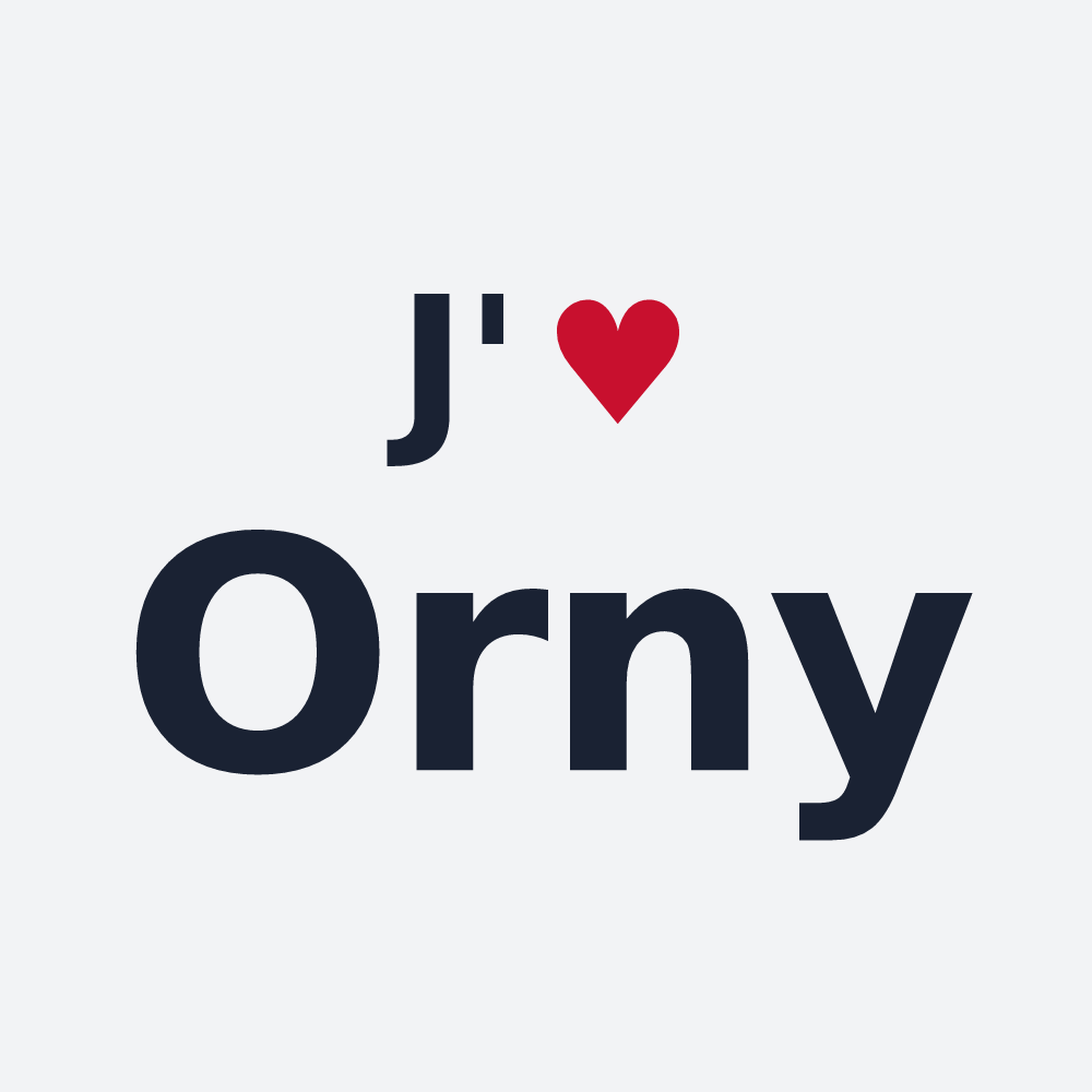 Poster personnalisé Orny — design J'aime Orny