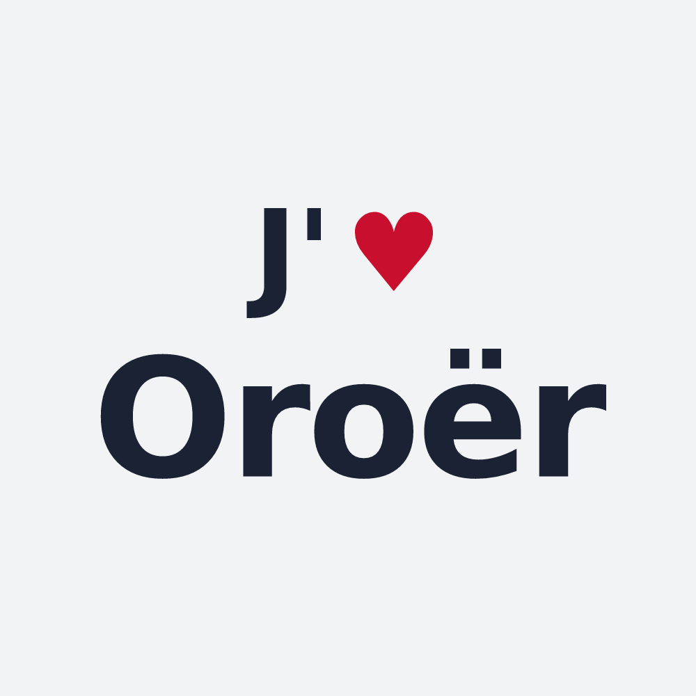 Poster personnalisé Oroër — design « J'aime Oroër » imprimé sur le poster