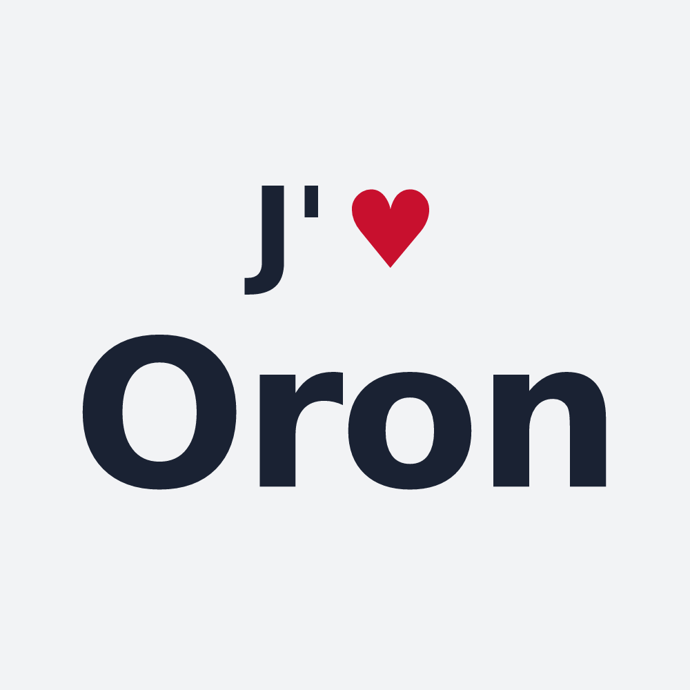 Poster personnalisé Oron — design J'aime Oron