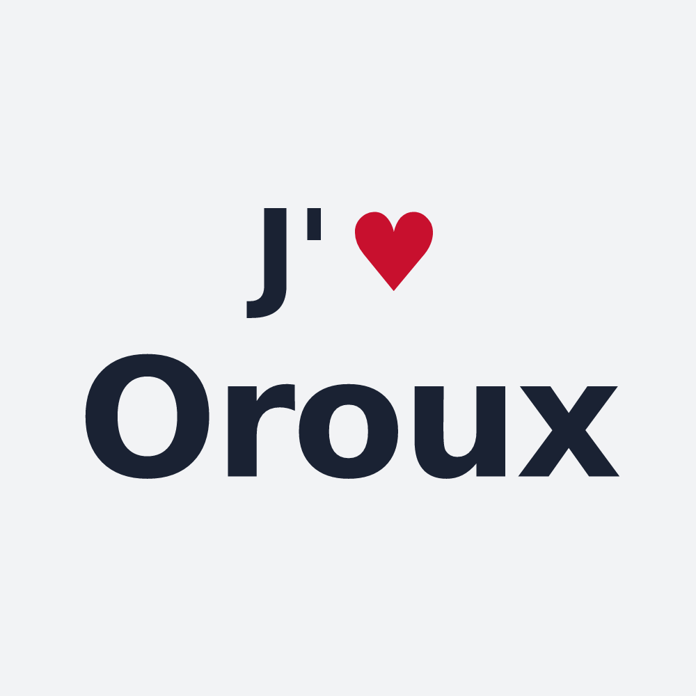 Poster personnalisé Oroux — design J'aime Oroux