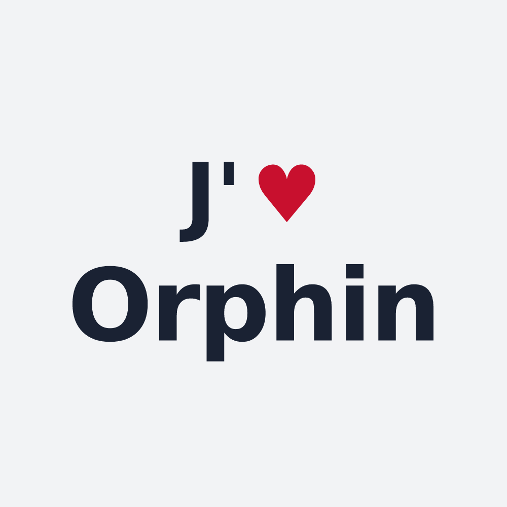 Poster personnalisé Orphin — design J'aime Orphin