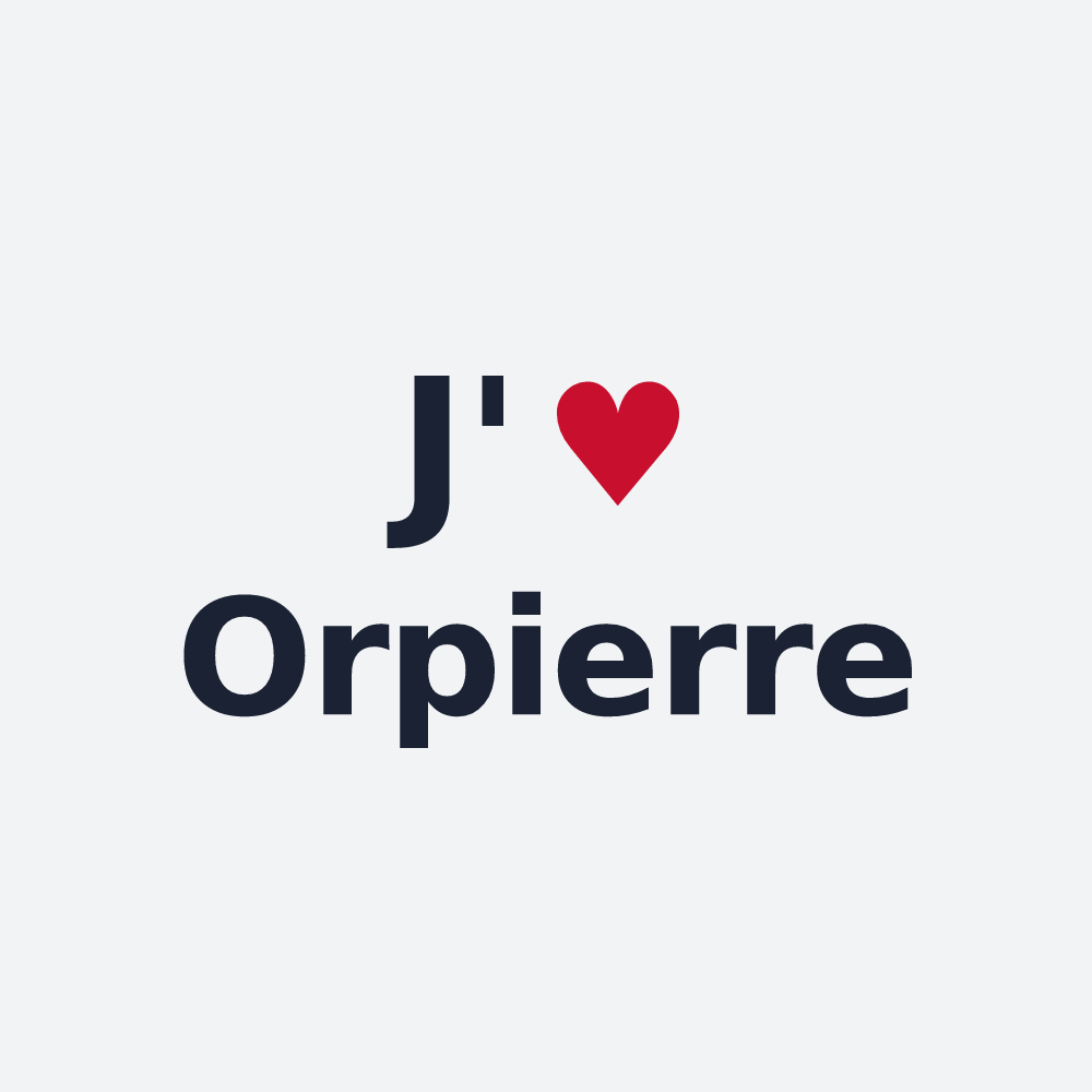 Poster personnalisé Orpierre — design J'aime Orpierre