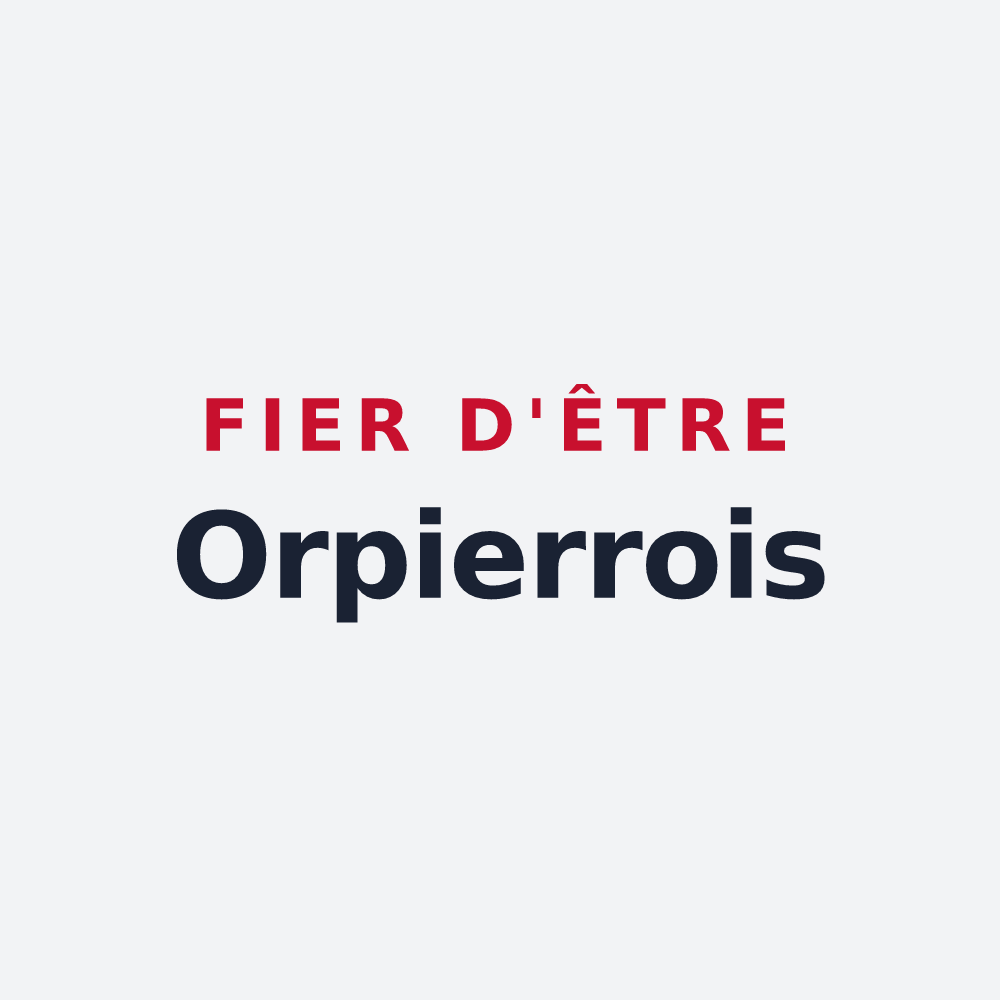 Poster « Fier d'être Orpierrois » — design pour Orpierre