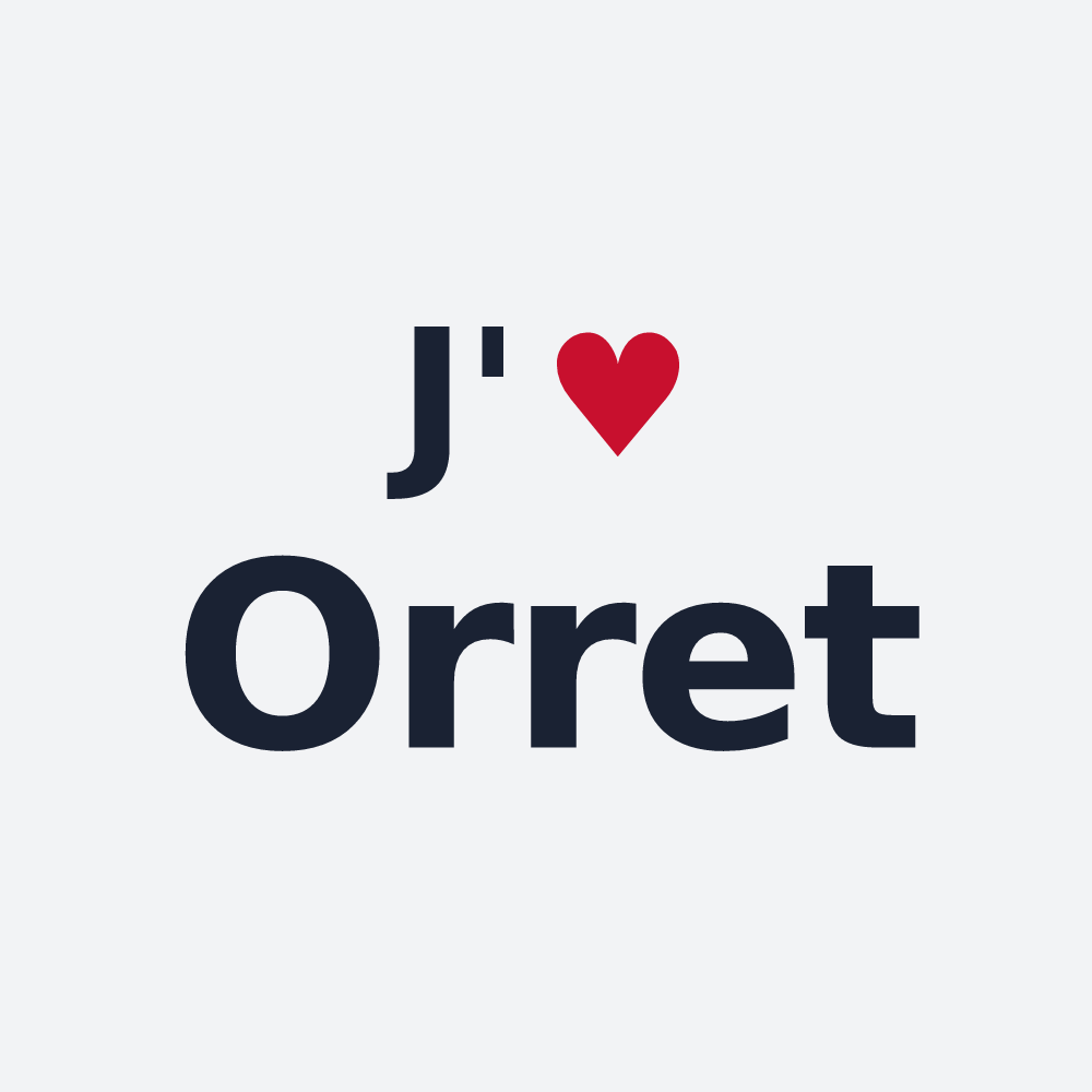 Poster personnalisé Orret — design « J'aime Orret » imprimé sur le poster