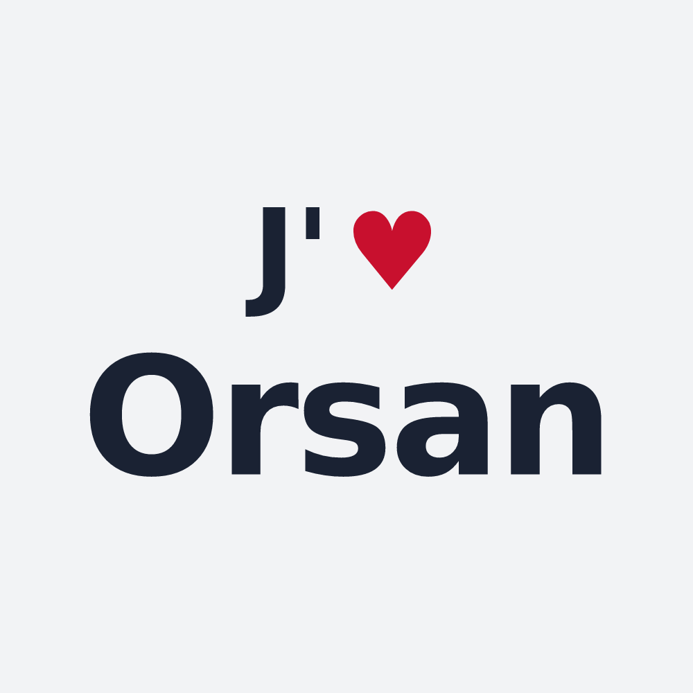 Poster personnalisé Orsan — design J'aime Orsan