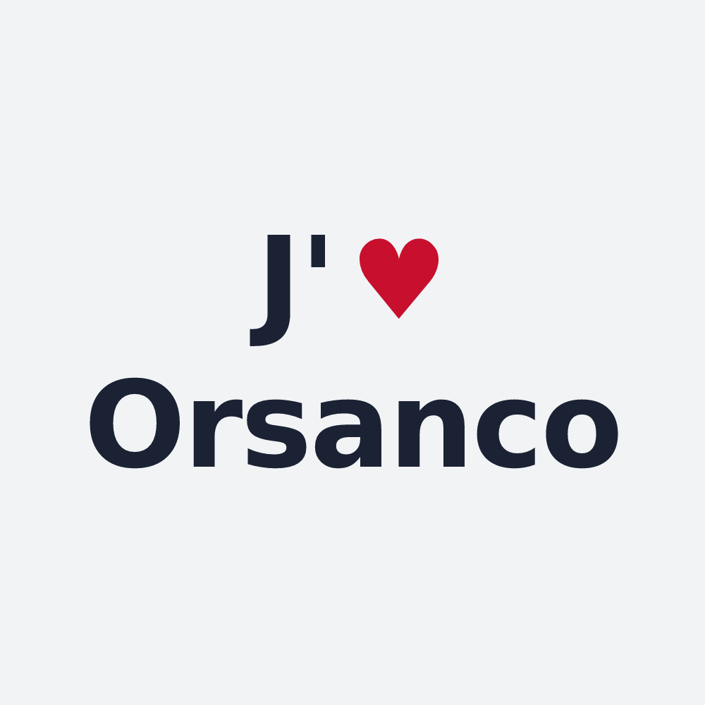 Poster personnalisé Orsanco — design J'aime Orsanco