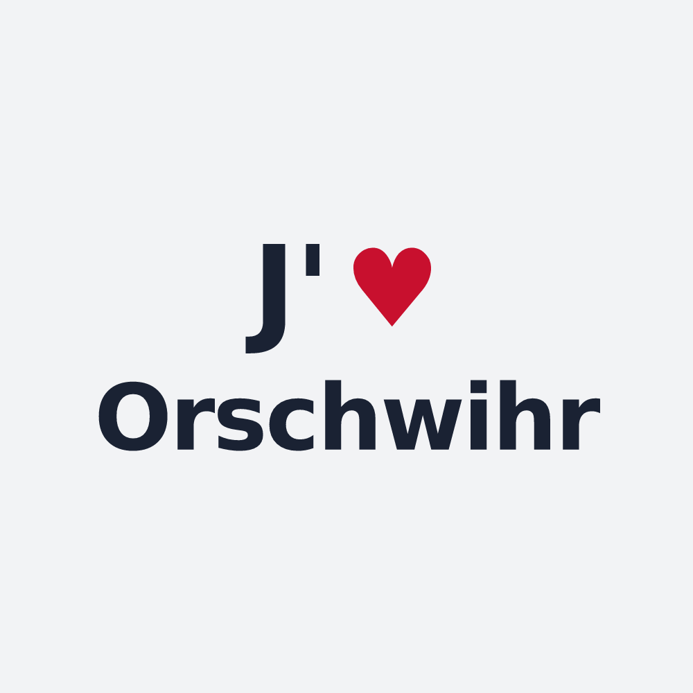 Poster personnalisé Orschwihr — design J'aime Orschwihr
