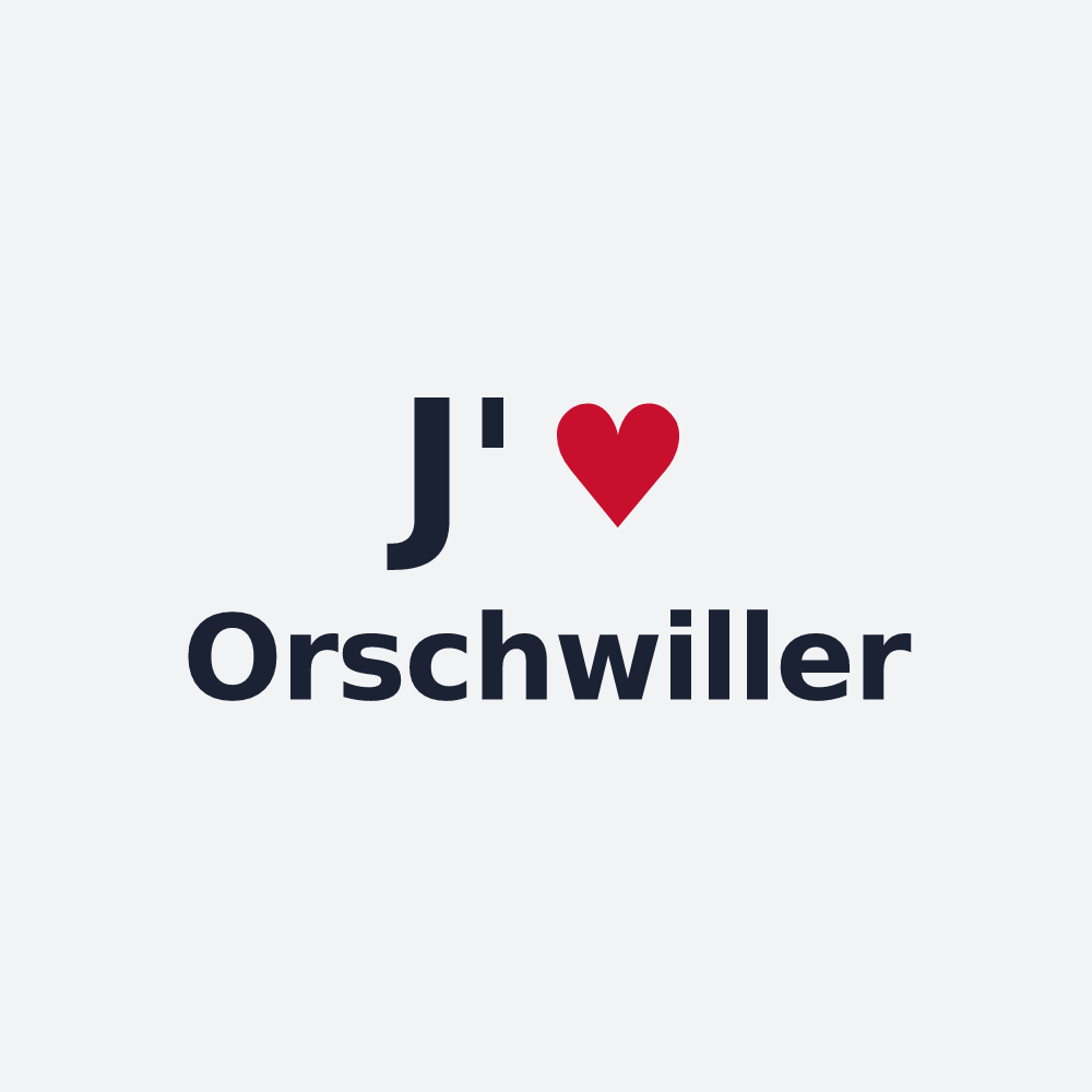 Poster personnalisé Orschwiller — design « J'aime Orschwiller » imprimé sur le poster