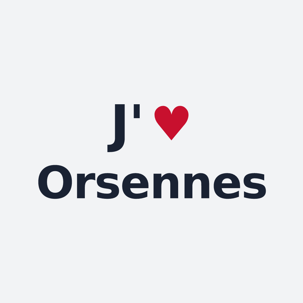 Poster personnalisé Orsennes — design J'aime Orsennes