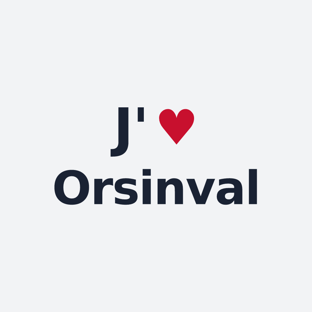 Poster personnalisé Orsinval — design J'aime Orsinval