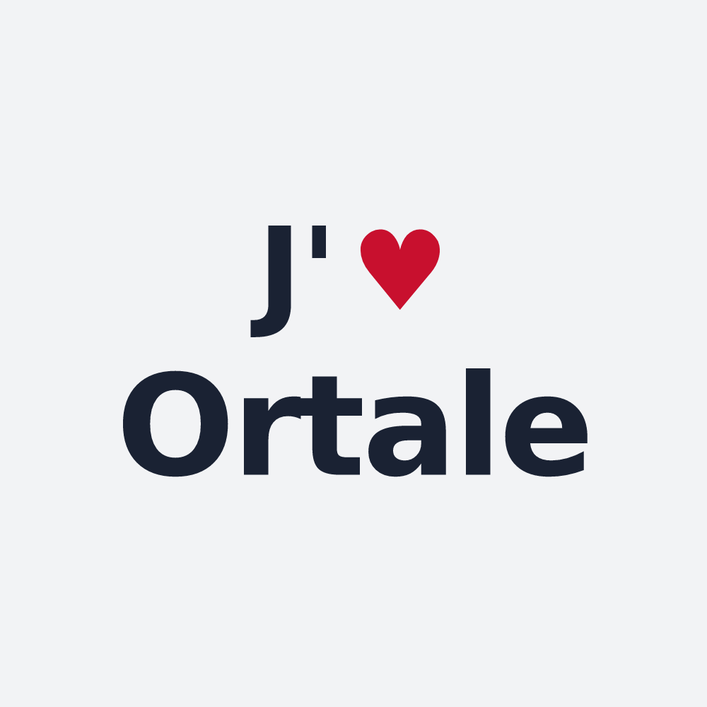 Poster personnalisé Ortale — design J'aime Ortale