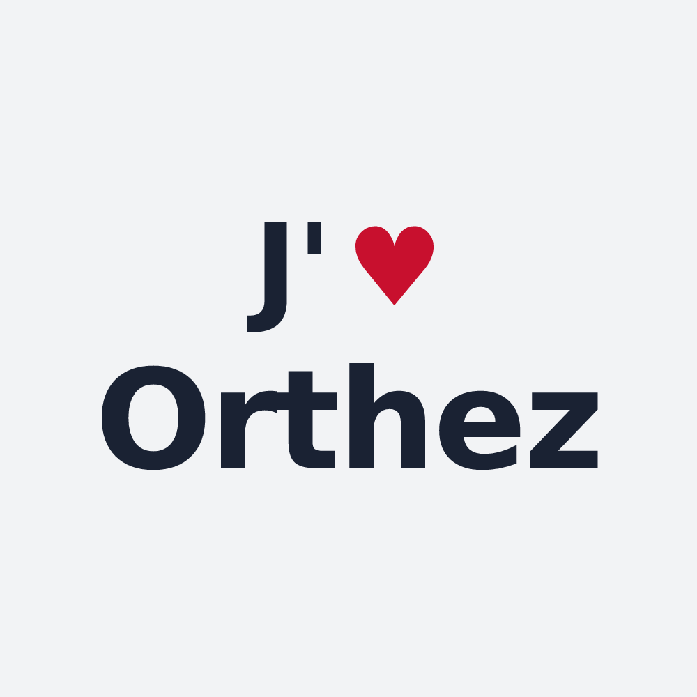 Poster personnalisé Orthez — design J'aime Orthez