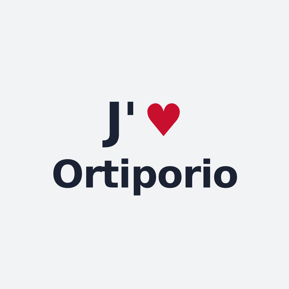 Poster personnalisé Ortiporio — design J'aime Ortiporio
