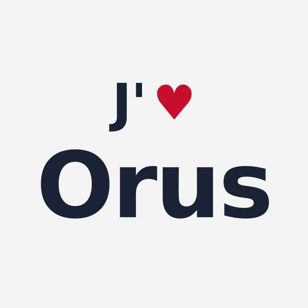 Poster personnalisé Orus — design J'aime Orus