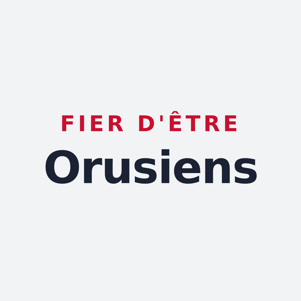 Poster « Fier d'être Orusiens » — design pour Orus