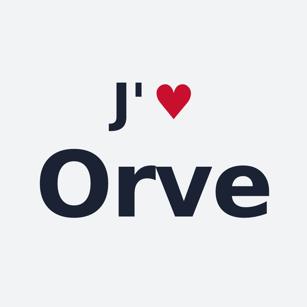 Poster personnalisé Orve — design J'aime Orve