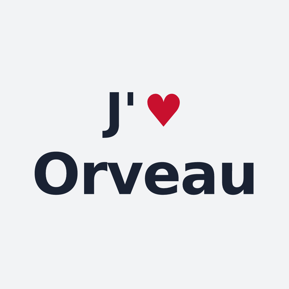 Poster personnalisé Orveau — design J'aime Orveau